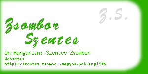 zsombor szentes business card